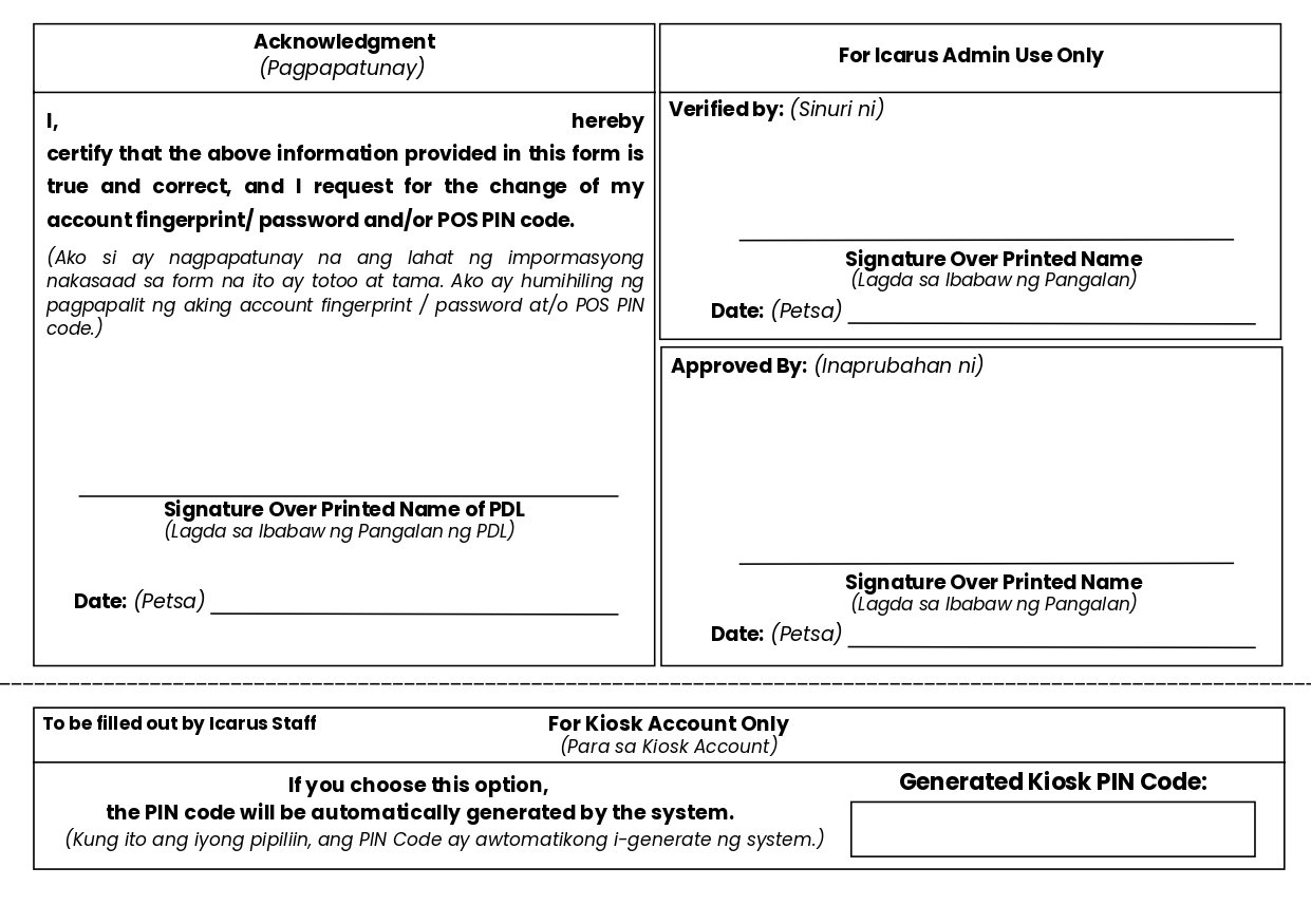 PDL Login Reset Form Page 2