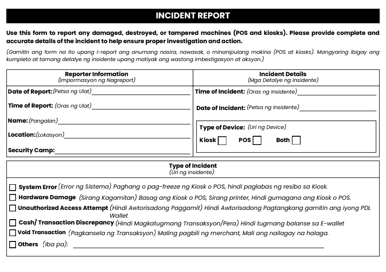 Incident Report Form Page 1